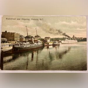 Vintage RPPP Waterfront and Shipping Victoria British Columbia Real Postcard